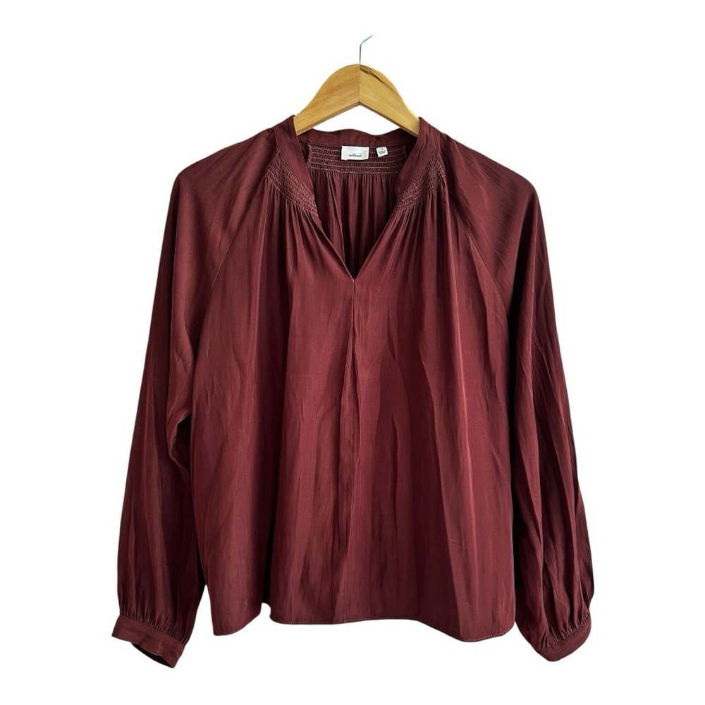 Aritzia Wilfred Rich Burgundy Blouse